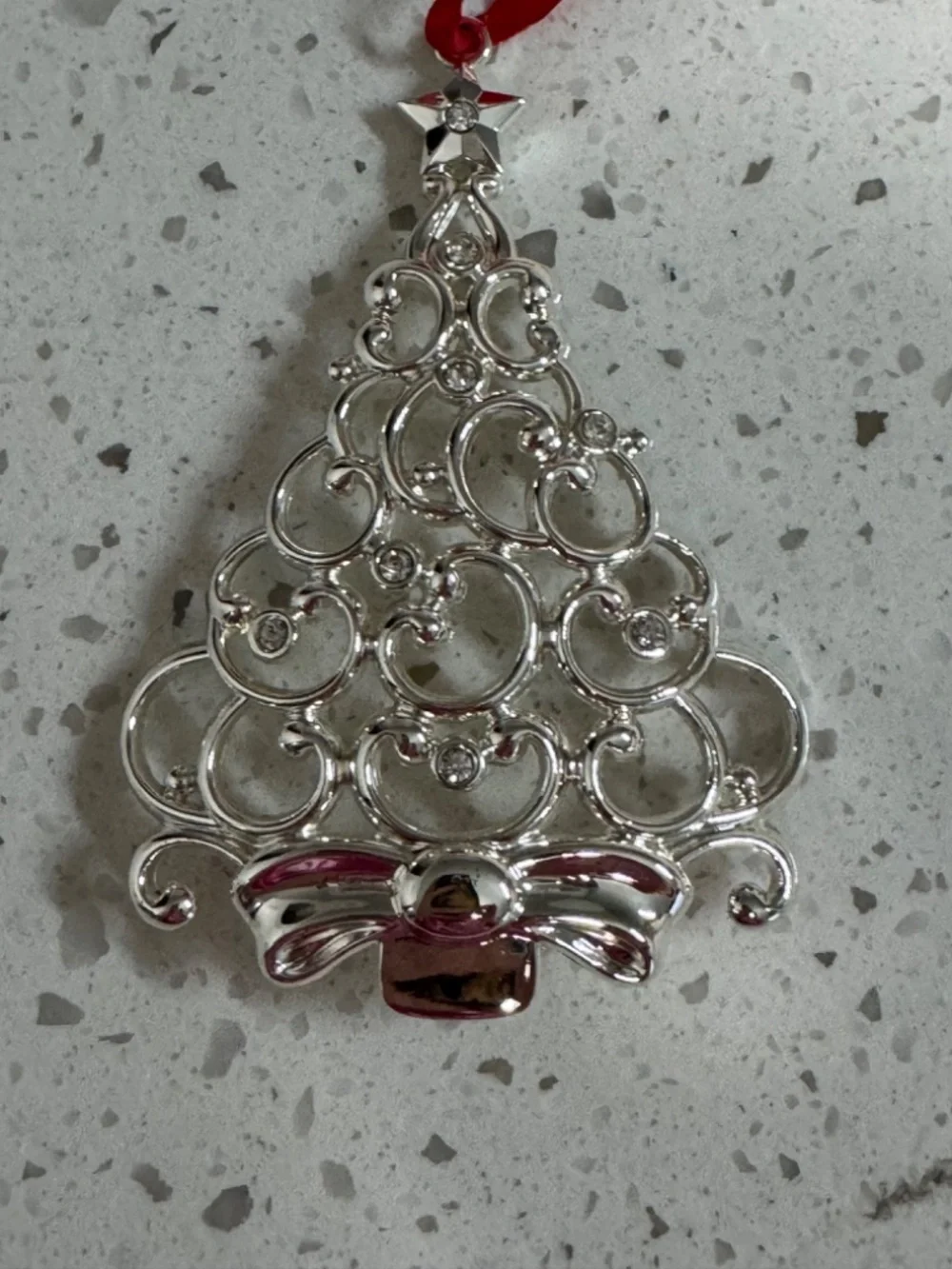NIB Lenox Silver Christmas Ornaments
